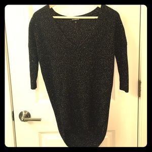 Express deep V deck sweater
